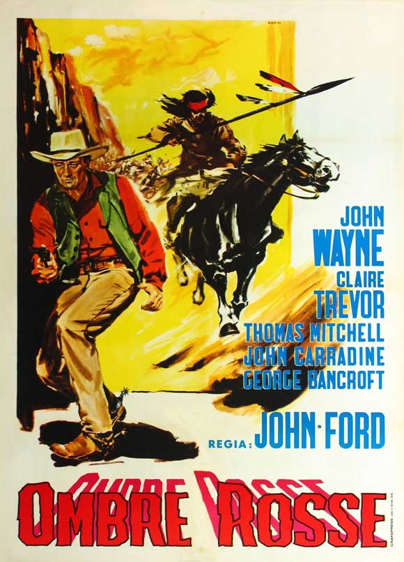 Stagecoach Movie Poster Print featuring classic Western film artwork.