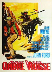 Stagecoach Movie Poster Print featuring classic Western film artwork.