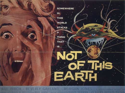 Not of this Earth Movie Poster Print showcasing classic sci-fi film art.