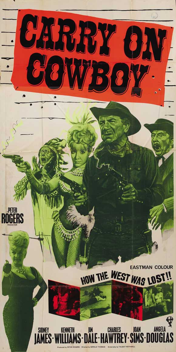 Carry On Cowboy Movie Poster Print in vibrant colors, 11 x 17 size.
