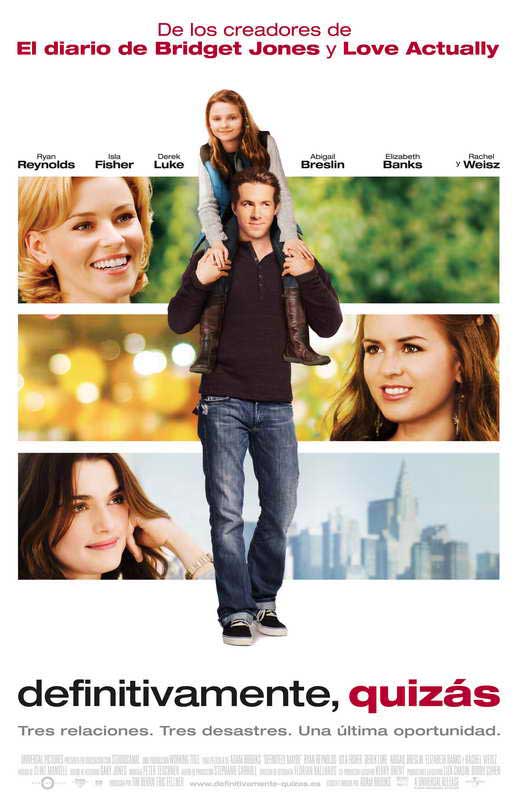 Definitely, Maybe Movie Poster Print showcasing romantic comedy artwork.