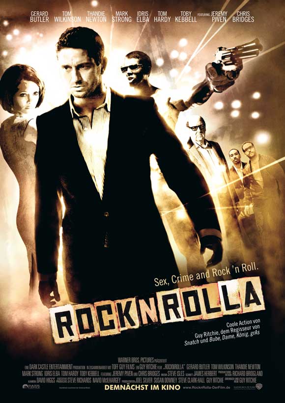 Rocknrolla Movie Poster Print showcasing vibrant artwork.