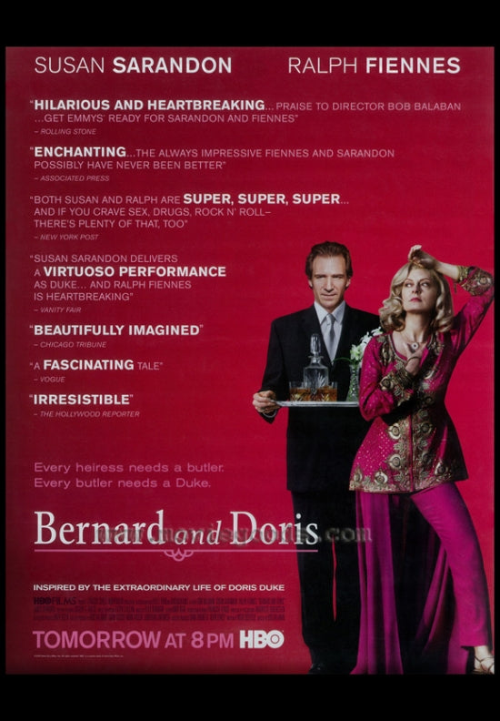 Bernard and Doris Movie Poster Print showcasing cinematic art.