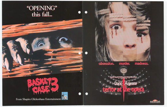 Basket Case 3: The Progeny Movie Poster Print featuring horror film imagery.