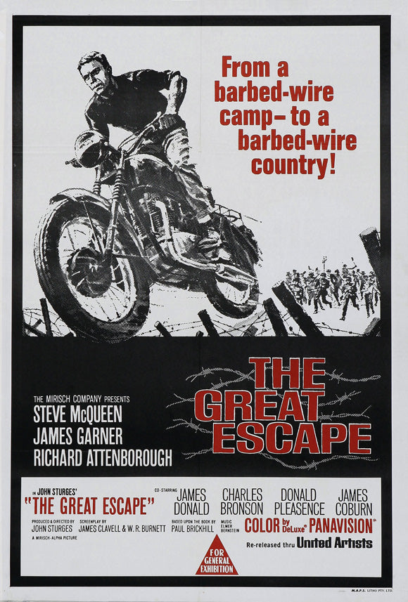 The Great Escape Movie Poster Print showcasing iconic film imagery.