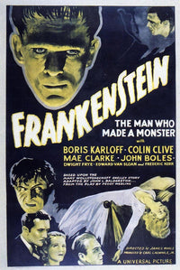 Frankenstein Movie Poster Print (11 x 17) - Classic Horror Art
