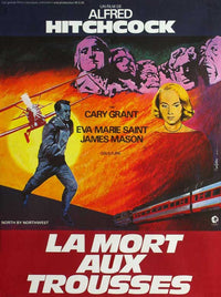 North by Northwest Movie Poster Print showcasing iconic film art.