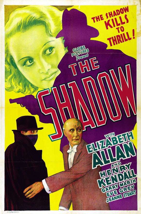 The Shadow Movie Poster Print showcasing a classic character in vintage style.