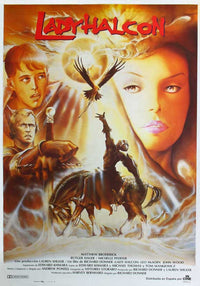 Ladyhawke Movie Poster Print featuring medieval fantasy artwork.