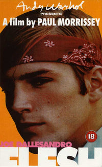 Flesh Movie Poster Print by Andy Warhol, vibrant and striking art piece.