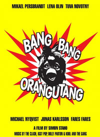 Bang Bang Orangutang Movie Poster Print featuring colorful design