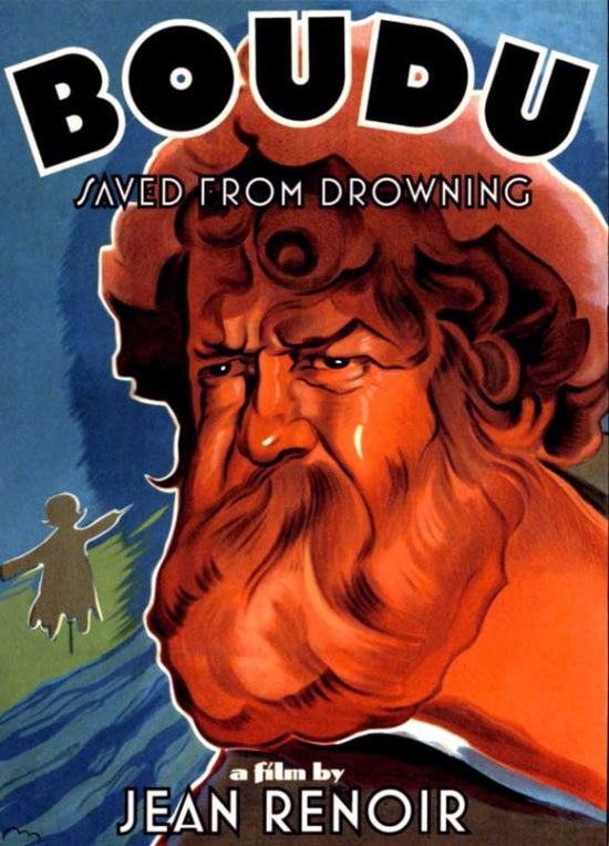 Boudu Saved from Drowning Movie Poster Print in vibrant colors.
