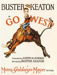 Go West Movie Poster Print featuring vibrant colors and classic design.