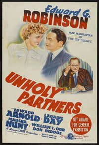 Unholy Partners Movie Poster Print showcasing thrilling cinematic art.