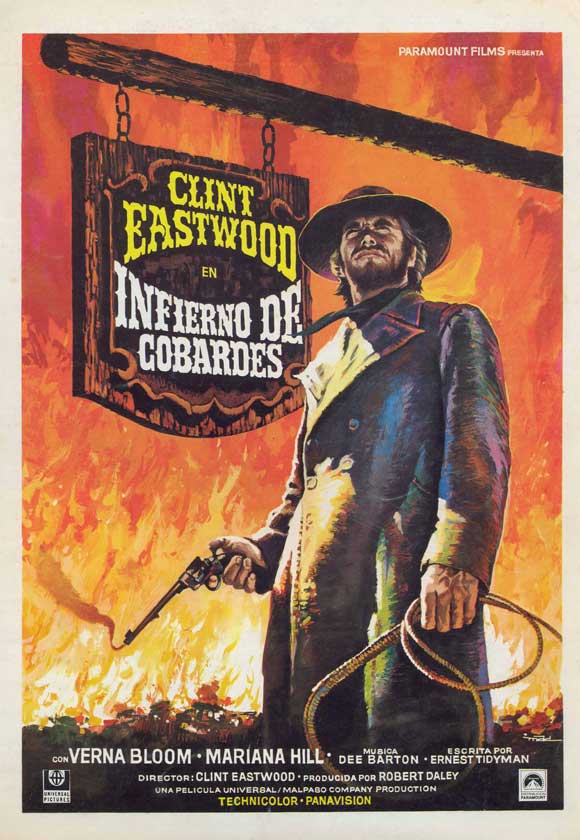 High Plains Drifter Movie Poster Print showcasing classic Western film art.