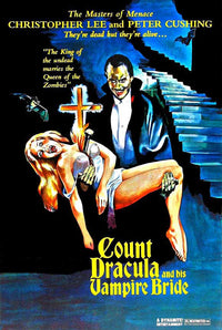 Count Dracula and His Vampire Bride Movie Poster Print showcasing classic horror imagery.