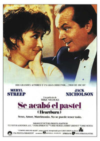 Heartburn Movie Poster Print showcasing classic film imagery.