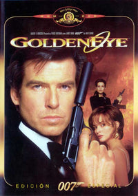Goldeneye Movie Poster Print featuring James Bond in action.