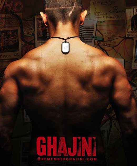 Ghajini Movie Poster Print showcasing vibrant artwork.