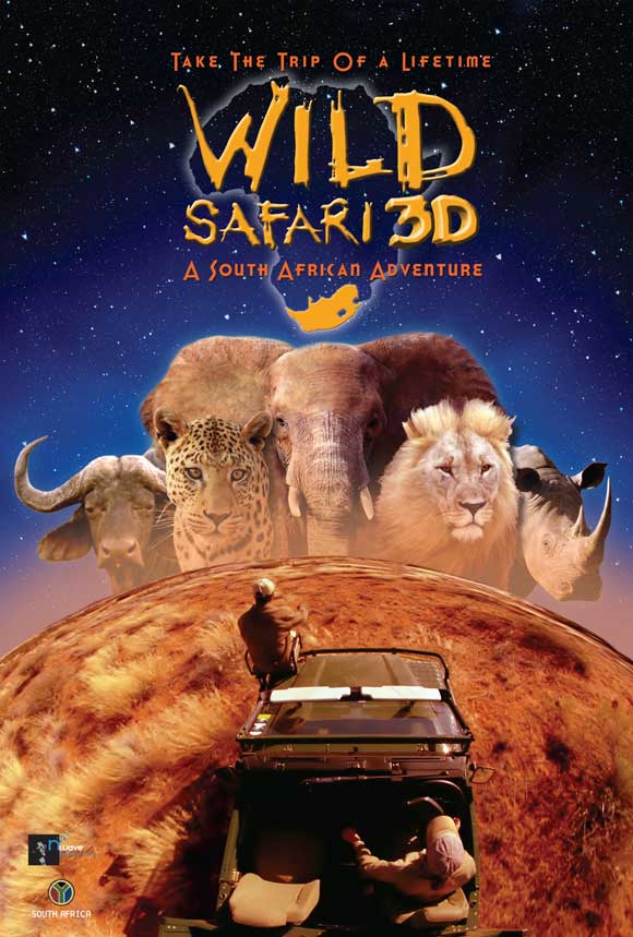 Wild Safari 3D Movie Poster Print showcasing vibrant wildlife imagery.