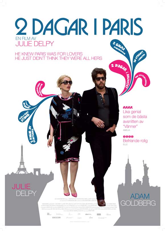 2 Days in Paris Movie Poster Print - vibrant film art