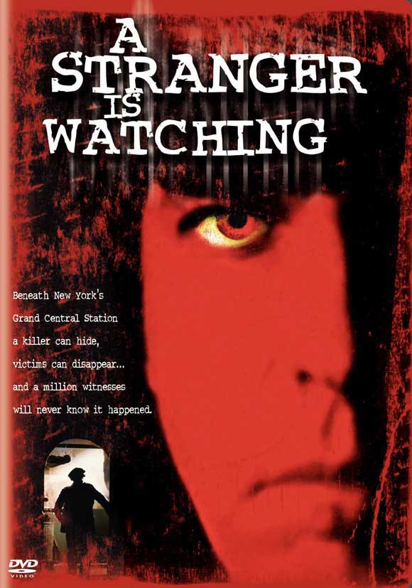 A Stranger Is Watching Movie Poster Print featuring suspenseful imagery