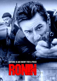 Ronin Movie Poster Print featuring intense action imagery for home decor.