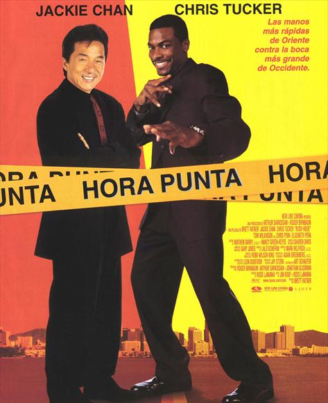 Rush Hour Movie Poster Print featuring Jackie Chan and Chris Tucker.