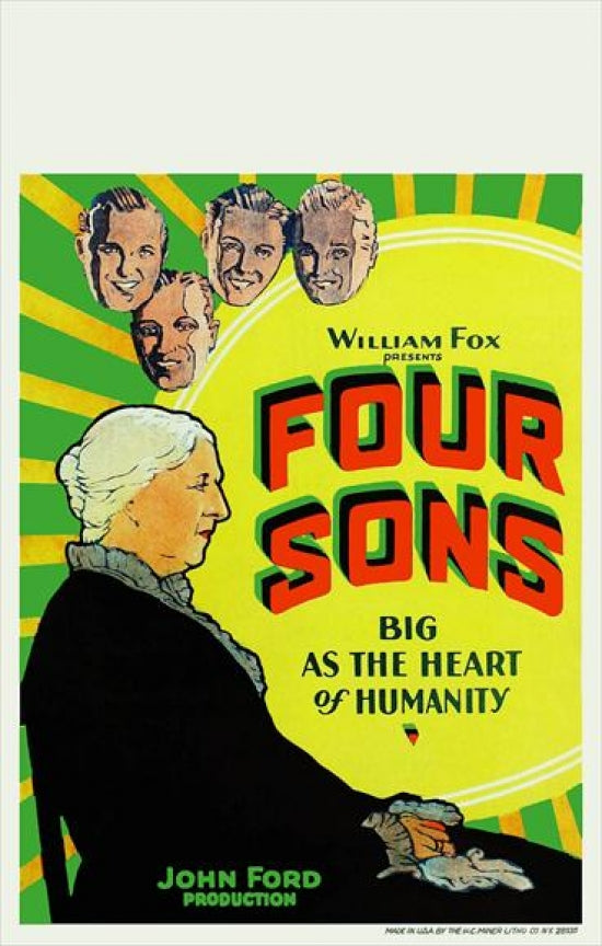 Four Sons Movie Poster Print showcasing classic cinema art.