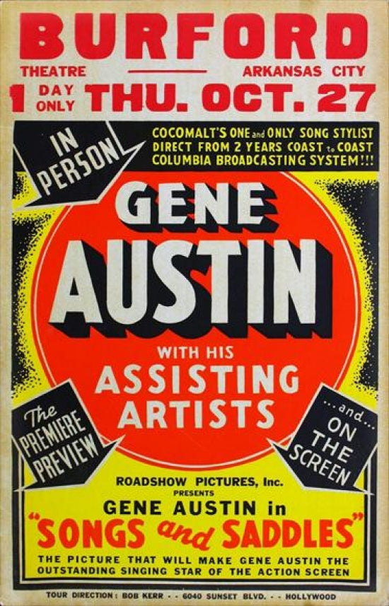Songs and Saddles Movie Poster featuring vibrant colors and classic design.