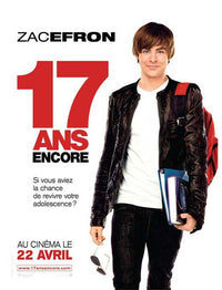 17 Again Movie Poster Print showcasing vibrant colors and fun design.