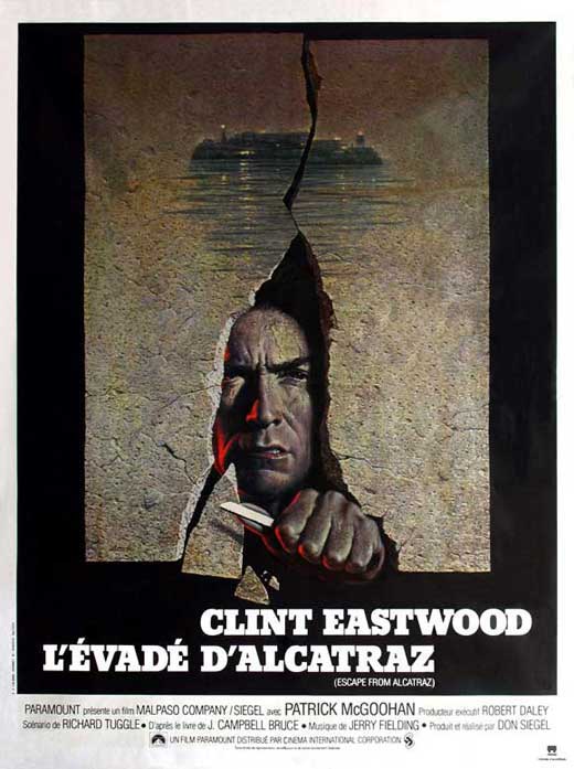 Escape from Alcatraz Movie Poster Print showcasing iconic cinematic imagery.