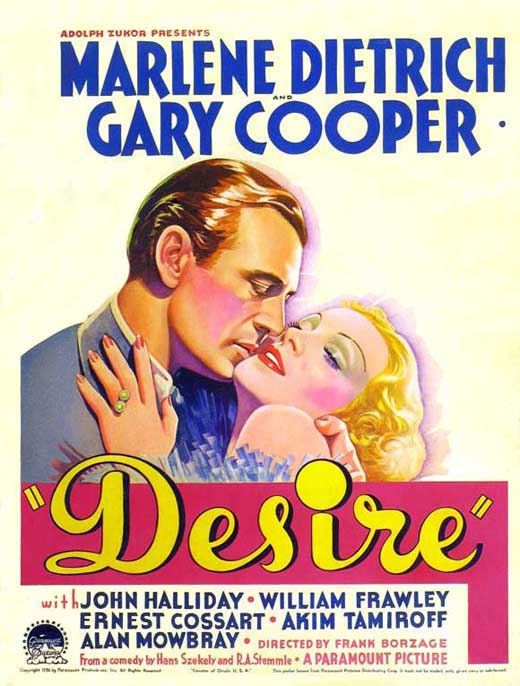Desire Movie Poster Print featuring captivating imagery.