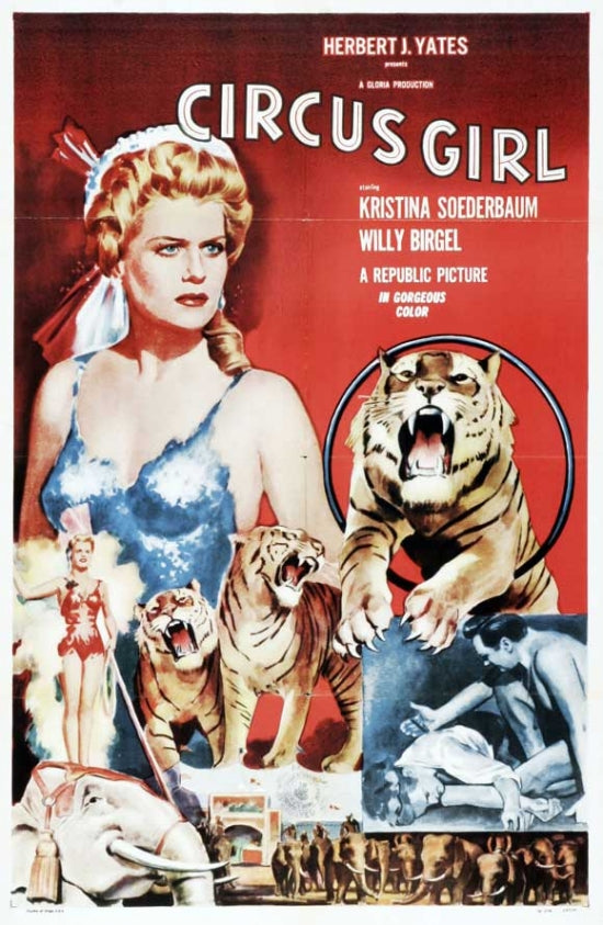 Circus Girl Movie Poster Print showcasing vibrant circus life