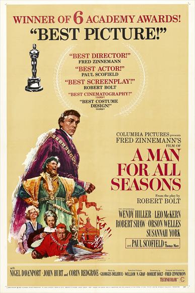 A Man for All Seasons Movie Poster Print showcasing the film's iconic imagery.