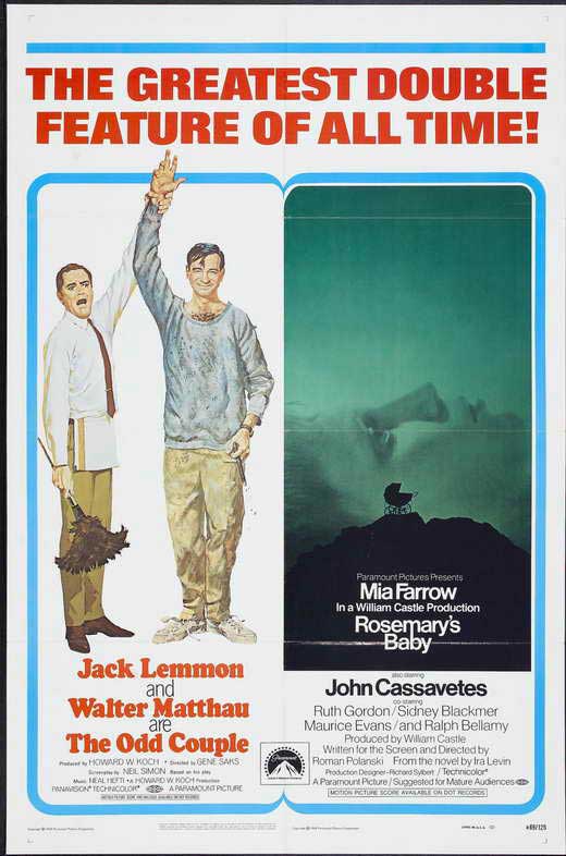 Rosemary's Baby Movie Poster Print showcasing iconic horror film imagery.