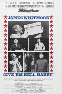 Give 'Em Hell, Harry movie poster print showcasing vibrant colors and iconic imagery.