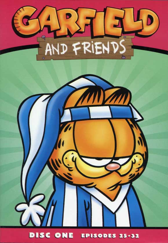 Garfield and Friends Movie Poster Print featuring vibrant colors and nostalgic design.