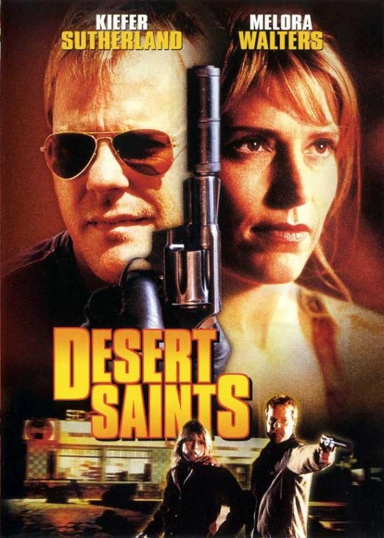 Desert Saints Movie Poster Print featuring vibrant colors and thrilling design.