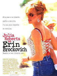 Erin Brockovich Movie Poster Print featuring vibrant colors and iconic imagery.