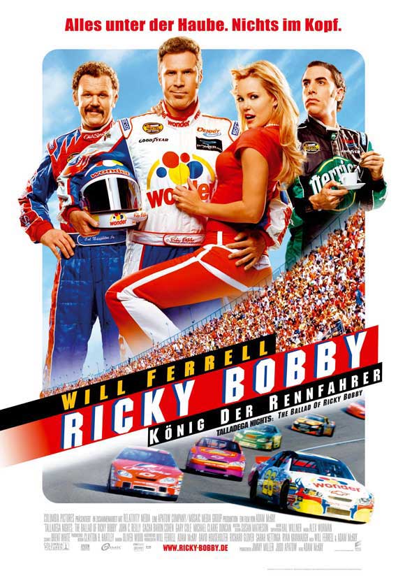 Talladega Nights: The Ballad of Ricky Bobby Movie Poster Print featuring Will Ferrell.