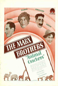 Animal Crackers Movie Poster Print featuring colorful animation characters.