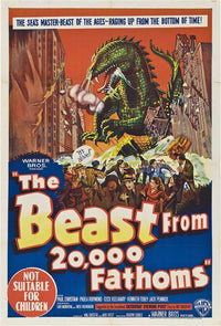 The Beast from 20,000 Fathoms Movie Poster Print featuring classic film art