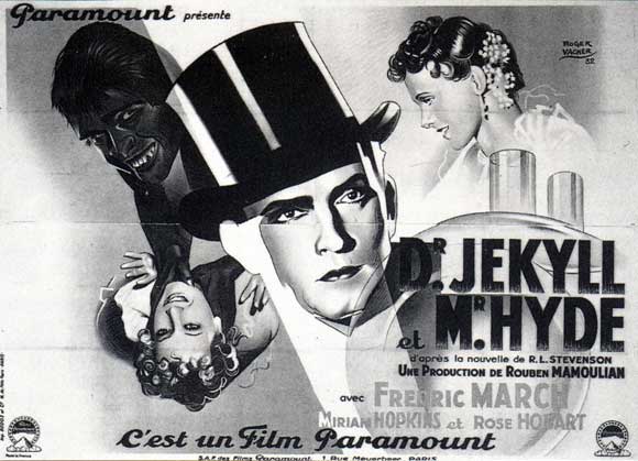 Dr. Jekyll and Mr. Hyde Movie Poster Print showcasing classic literary themes.