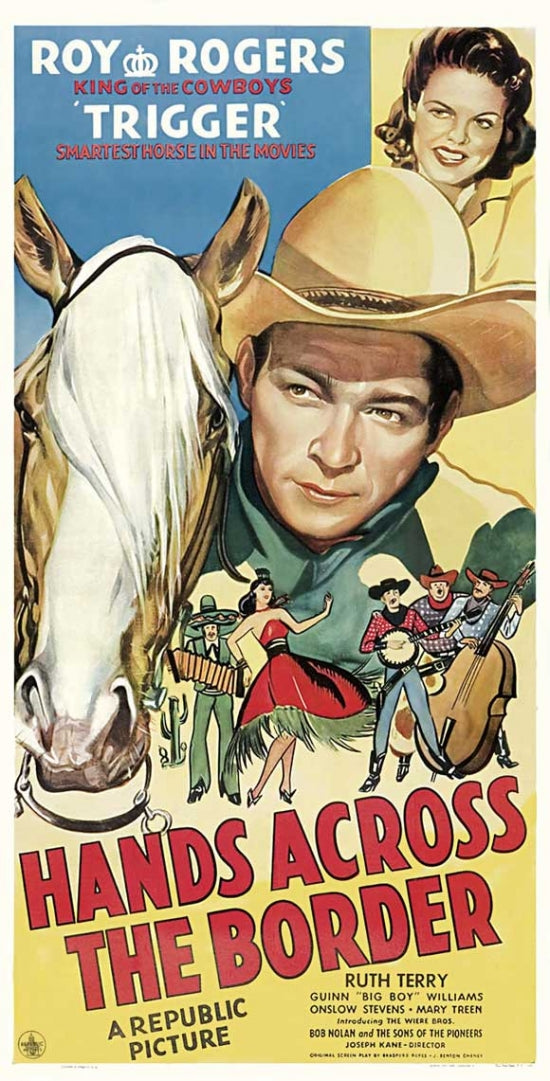 Hands Across the Border Movie Poster Print featuring classic film imagery.