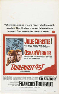 Fahrenheit 451 Movie Poster Print showcasing iconic imagery from the film.