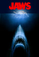 Jaws Movie Poster Print featuring an iconic great white shark.