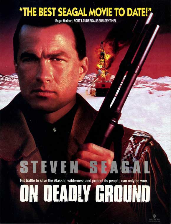 On Deadly Ground Movie Poster Print showcasing intense cinematic art.