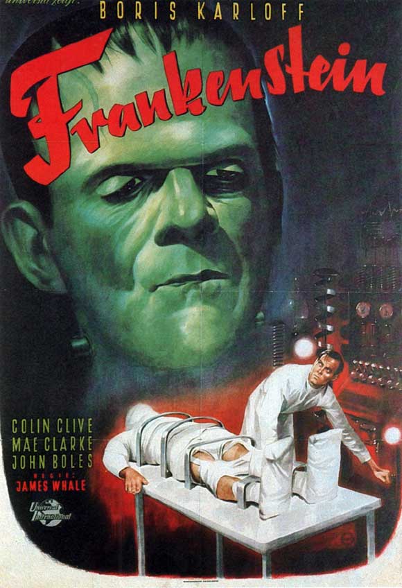 Frankenstein Movie Poster Print - Classic Horror Art