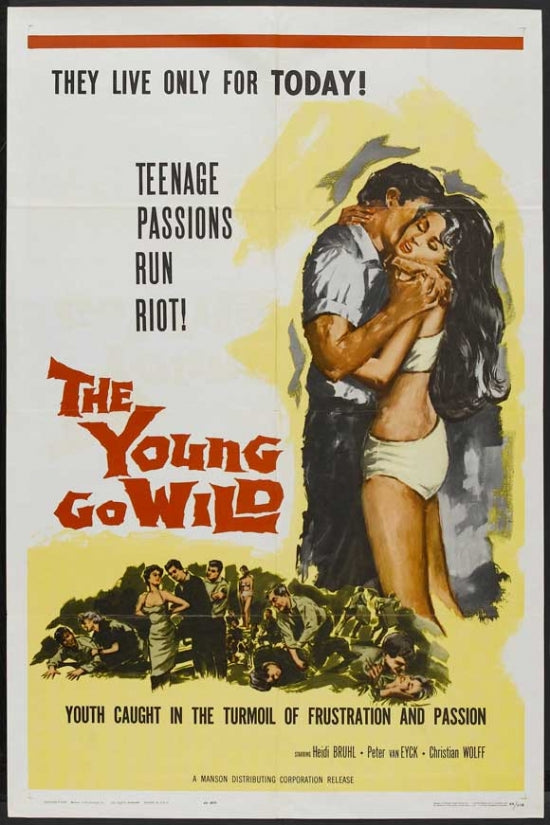 'The Young Go Wild' Movie Poster Print featuring dynamic visuals.